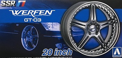 Aoshima SSR Werfen GT03 20 Tire & Wheel Set (4) Plastic Model Tire Wheel 1/24 Scale #53843