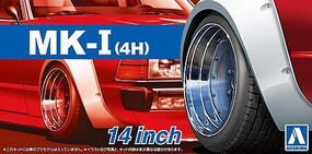 Aoshima Mk I 4H 14'' Tire & Wheel Set (4)