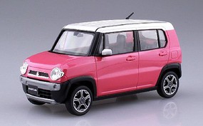 Aoshima Suzuki Hustler Car (Snap Molded in Pink Metallic) Plastic Model Car Kit 1/32 Scale #54154 Aoshima Suzuki Hustler Car (Snap Molded in Pink Metallic) Plastic Model Car Kit 1/32 Scale #54154