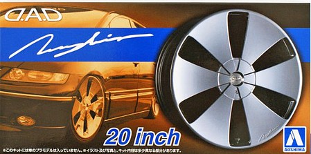 Aoshima D.A.D. Zulenglein 20 Tire/Wheel Set (4) Plastic Model Tire Wheel Kit 1/24 Scale #54277