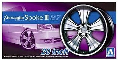 Aoshima 1/24 Bersaglio Spork III MF 20 Tire & Wheel Set (4)