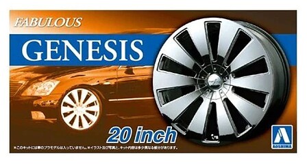 Aoshima 1/24 Fabulous Genesis 20 Tire & Wheel Set (4)