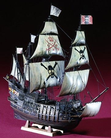 Aoshima Pirate Ship Plastic Model Sailing Ship Kit 1/100 Scale #55007