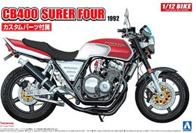 Aoshima Honda CB400 Super4 1992 Model Motorcycle Plastic Model Motorcycle Kit 1/12 Scale #55144
