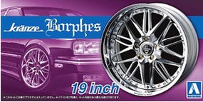Aoshima Kranze Borphes 19'' Tire & Wheel Set (4) Plastic Model Tire Wheel 1/24 Scale #55281 Aoshima Kranze Borphes 19'' Tire & Wheel Set (4) Plastic Model Tire Wheel 1/24 Scale #55281