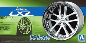 Aoshima Kranze LXZ 19'' Tire & Wheel Set (4) Plastic Model Tire Wheel 1/24 Scale #55298