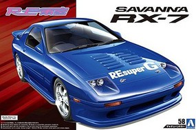 Aoshima 1/24 1989 Mazda RX7 Savanna Resuper G 2-Door Car Aoshima 1/24 1989 Mazda RX7 Savanna Resuper G 2-Door Car