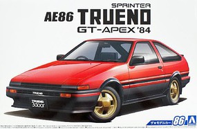 Aoshima 1984 Toyota AE86 Sprinter Trueno GT-APEX Plastic Model Car Kit 1/24 Scale #55946 Aoshima 1984 Toyota AE86 Sprinter Trueno GT-APEX Plastic Model Car Kit 1/24 Scale #55946