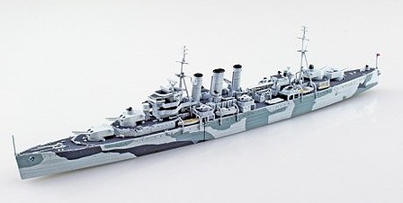 Aoshima HMS Norfolk Heavy Cruiser Waterline Plastic Model Military Ship Kit 1/700 Scale #56707
