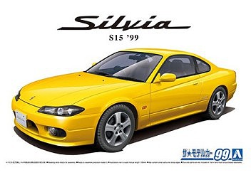Aoshima 1999 Nissan S15 Silvia Spec.R 2-Door Car Plastic Model Car Vehicle Kit 1/24 Scale #56790