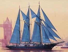 Aoshima 1/350 Sir Winston Churchill 3-Masted Sailing Ship Aoshima 1/350 Sir Winston Churchill 3-Masted Sailing Ship