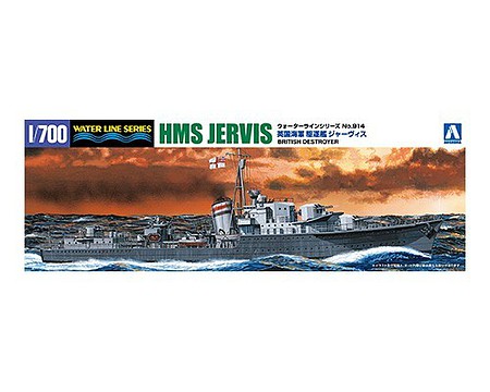 Aoshima HMS Jervis British Destroyer Waterline Plastic Model Military Ship Kit 1/700 Scale #57667
