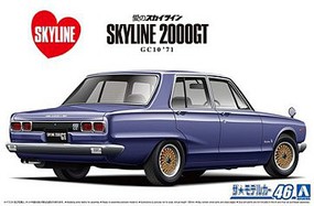 Aoshima 1971 Nissan Skyline GC10 2000GT 2-Door Plastic Model Car Vehicle Kit 1/24 Scale #58367