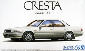Aoshima 90 Toyota JZX81 Cresta 2.5 Super 4-Door Car Plastic Model Car Vehicle Kit 1/24 Scale #59258