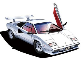 1985 Lamborghini Countach 5000QV Sorts Car Plastic Model Car Vehicle Kit 1/24 Scale #59456
