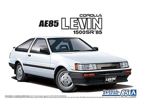 Aoshima 1985 Toyota AE85 Corolla Levin 1500SR 2-Door Car Plastic Model Car Kit 1/24 Scale