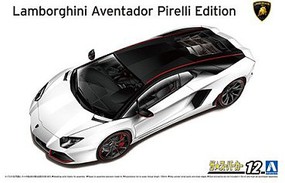 Aoshima 2015 Lamborghini Aventador Pirelli Car Plastic Model Car Vehicle Kit 1/24 Scale #61213