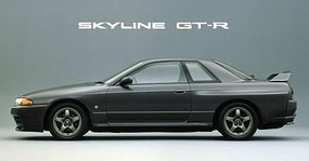Aoshima 1989 Nissan Skyline GT-R 2-Door w/Spoiler Plastic Model Car Vehicle Kit 1/24 Scale #61435