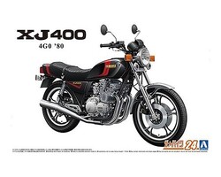 Aoshima 1980 Yamaha 4G0 XJ400 Motorcycle Plastic Model Motorcycle Kit 1/12 Scale #63675