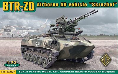 Ace BTR ZD Skrezhet Airborne AD Vehicle Plastic Model Military Tank Kit 1/72 Scale #72127