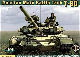 Ace Russian T90 Modern MBT Plastic Model Tank Kit 1/72 Scale #72163