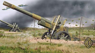 Ace ML20 152mm Soviet Howitzer Gun Plastic Model Artillery Kit 1/72 Scale #72227