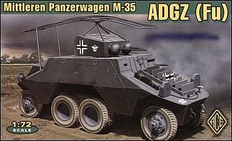 Ace ADGZ (Fu) M35 Mittleren Panzerwagen Plastic Model Military Vehicle Kit 1/72 Scale #72262