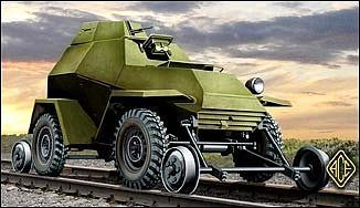 Ace Soviet Ba64V/G Railroad Version Armored Car Plastic Model Personnel Carrier Kit 1/72 #72264