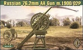 Ace Russian 76.2mm Model 1900/02P Anti-Aircraft Gun Plastic Model Artillery Kit 1/72 #72265 Ace Russian 76.2mm Model 1900/02P Anti-Aircraft Gun Plastic Model Artillery Kit 1/72 #72265