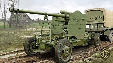 Ace 52K 85mm Soviet Mod 1939 Late Heavy AA Gun Plastic Model Artillery Kit 1/72 #72274