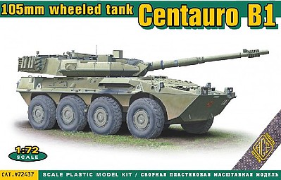 Ace Centauro B1 105mm Wheeled Tank Destroyer Plastic Model Military Vehicle 1/72 Scale #72437