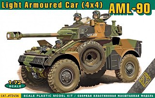 Ace AML90 Light Armoured 4x4 Vehicle Plastic Model Military Vehicle Kit 1/72 Scale #72456
