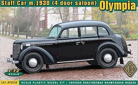 Ace Olympia Mod 1938 Saloon Staff Car Plastic Model Personnel Carrier Kit 1/72 Scale #72518 Ace Olympia Mod 1938 Saloon Staff Car Plastic Model Personnel Carrier Kit 1/72 Scale #72518