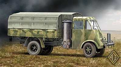 Ace French 3.5-Ton Truck w/Gas Generator Plastic Model Military Vehicle Kit 1/72 Scale #72532
