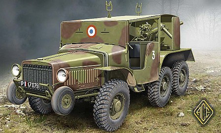 Ace W15T CC 6x6 French Tank Hunter Plastic Model Military Vehicle Kit 1/72 Scale #72537