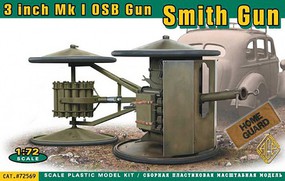 Ace 3-inch Mk I OSB Smith Gun Plastic Model Military Diorama Kit 1/72 Scale #72569