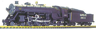 Aristo-Craft Pacific 4-6-2 with Pacific Tender Santa Fe G Scale Model Train Steam Locomotive #21411