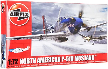 Airfix P-51D Mustang Plastic Model Airplane Kit 1/72 Scale #01004