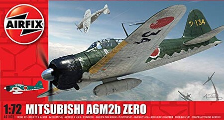 Airfix A6M2b Zero Aircraft Plastic Model Airplane Kit 1/72 Scale #01005