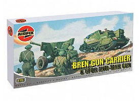 Airfix Bren Gun Carrier & 6 Pdr Anti-Tank Gun Plastic Model Military Vehicle Kit 1/76 Scale #01309