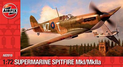 Airfix Spitfire Mk I/IIa Aircraft Plastic Model Airplane Kit 1/72 Scale #02010