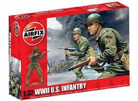 Airfix WWII US Infantry Plastic Model Military Figure Set 1/32 Scale #02703