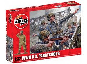 Airfix US PARETROOPERS WW-II Plastic Model Military Figure Set 1/32 Scale #02711