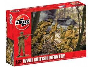 Airfix WWII British Infantry Plastic Model Military Figure Set 1/32 Scale #02718