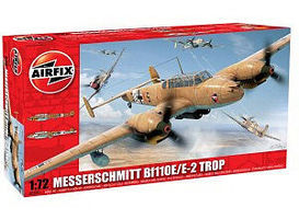Airfix Bf110E/E2 Trop Fighter Plastic Model Airplane Kit 1/72 Scale #03081