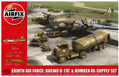 Airfix WWII USAAF 8th Air Force Re-Supply Set Plastic Model Airplane Kit 1/72 Scale #12010
