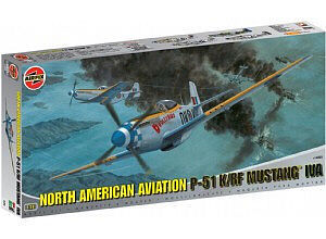 Airfix P51K/RF Mustang Fighter (Re-Issue) Plastic Model Airplane Kit 1/24 Scale #14003