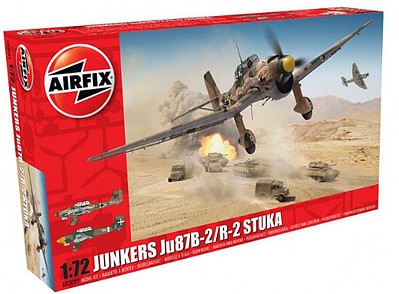 Airfix Junkers Ju87B2/R2 Stuka Bomber Plastic Model Airplane Kit 1/72 Scale #3089