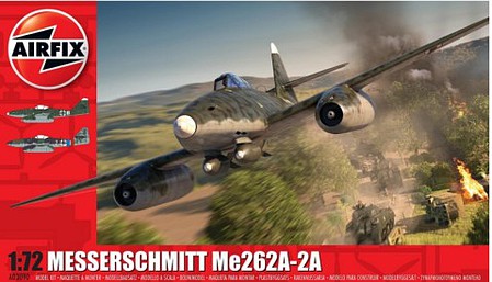 Airfix Messerschmitt Me262A2A Fighter Plastic Model Airplane Kit 1/72 Scale #3090