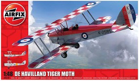 Airfix DH82a Tiger Moth Aircraft Plastic Model Airplane Kit 1/48 Scale #4104